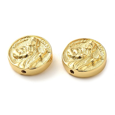 Rack Plating Brass Beads KK-C047-03G-1