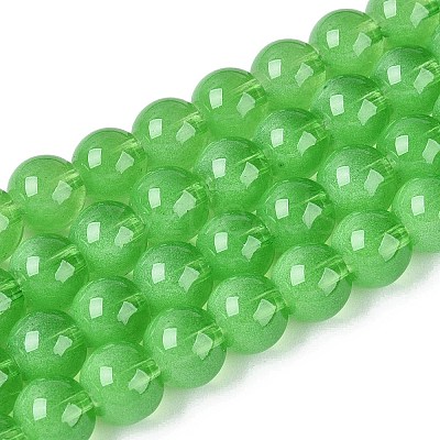Transparent Glass Imitation Cat Eye Beads Strands GLAA-Q110-01B-08-1