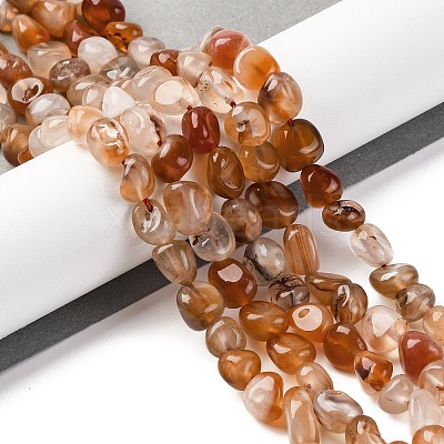 Natural Red Agate Beads Strands G-G146-A25-01-1
