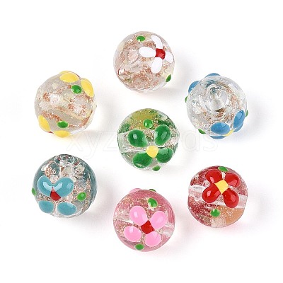Luminous Handmade Gold Sand Lampwork Beads LAMP-N035-04-1