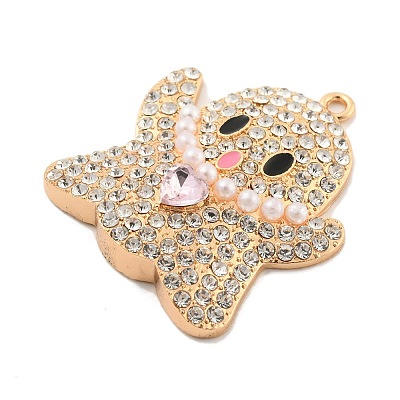 Alloy with Glass Rhinestone Pendants LS-FIND-B033-01G-G-1