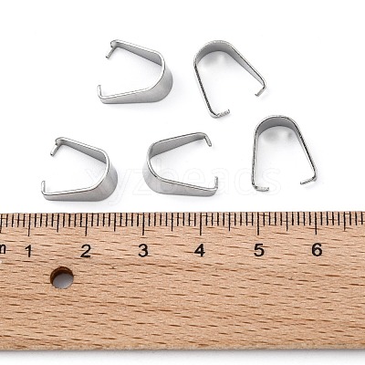 Non-Tarnish 304 Stainless Steel Snap on Bails X-STAS-R048-13x9mm-1