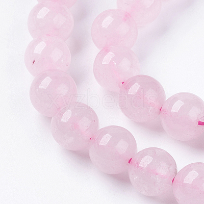 Natural Rose Quartz Bead Strands G-R193-13-8mm-1