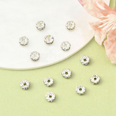 Brass Rhinestone Spacer Beads RB-A014-L5mm-01S-1