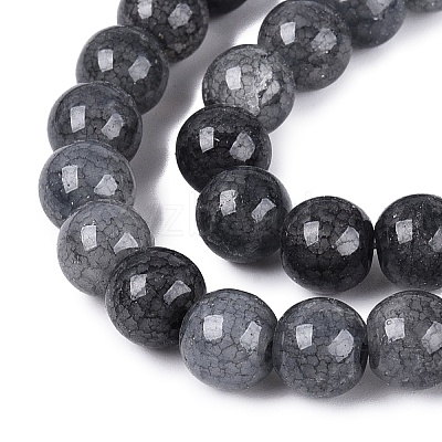 Baking Paint Crackle Glass Beads Strands GLAA-Q106-03A-01-1