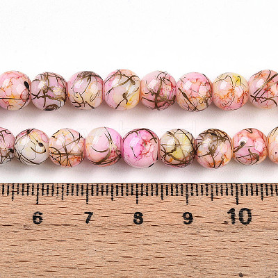 Baking Paint Glass Beads X1-DGLA-N003-8mm-B02-1