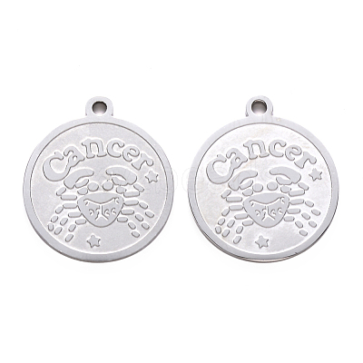 Non-Tarnish 201 Stainless Steel Pendants STAS-R106-12-1