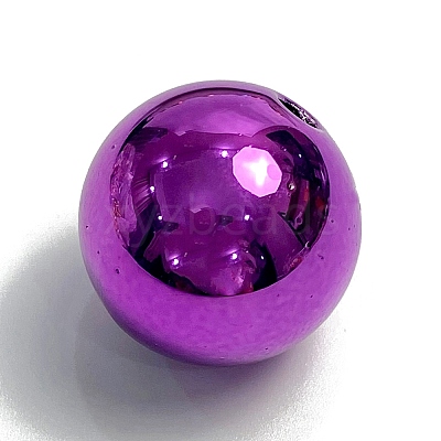 Opaque Acrylic Beads PACR-WH0002-008E-1