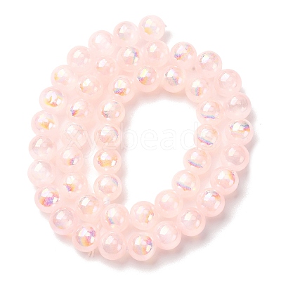 Plating Natural Selenite Beads Strands G-G120-A01-01-02-1