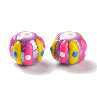 Handmade Porcelain Beads Strands PORC-L078-01K-1