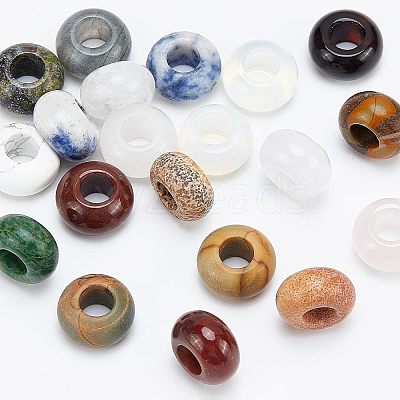 Natural Gemstone European Large Hole Beads G-NB0003-72C-05-1