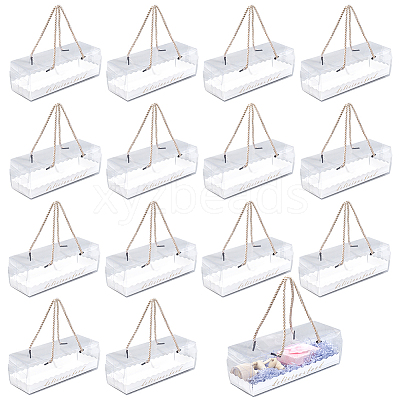 Rectangle Folding Paper & Plastic Storage Boxes with Polyester Rope Handle CON-WH0089-171B-01-1