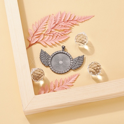 Alloy Big Pendants Cabochon Settings FIND-YW0001-20A-B-1