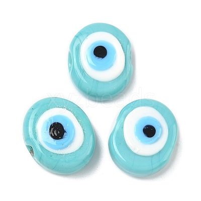 Handmade Evil Eye Lampwork Beads LAMP-G168-02H-1