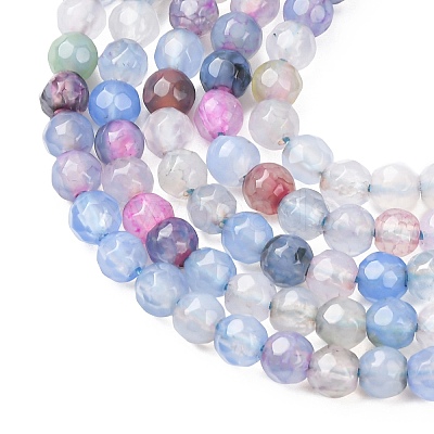 Natural Agate Bead Strands G-G882-4mm-C02-1