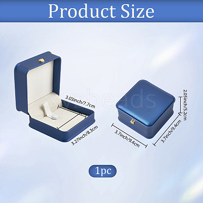 1Pc PU Leather Jewelry Bangle Gift Storage Boxes CON-BBC0001-06-1