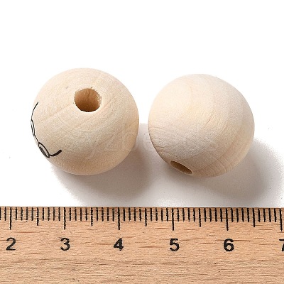 Wood European Beads WOOD-C006-04B-1