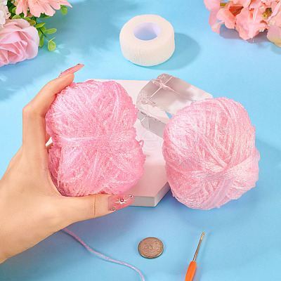 2 Skeins Polyester Yarn DIY-MB0003-08-1