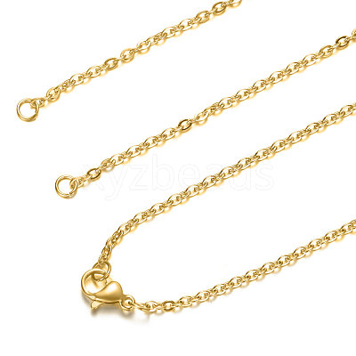304 Stainless Steel Cable Chain Necklace Making STAS-T040-PJ209-2-70-1