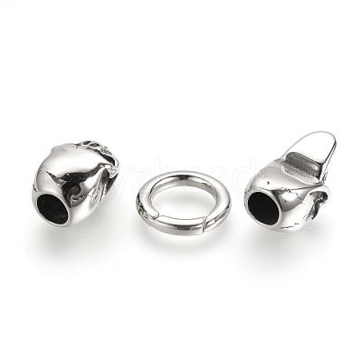304 Stainless Steel Spring Gate Rings STAS-Q209-36-1