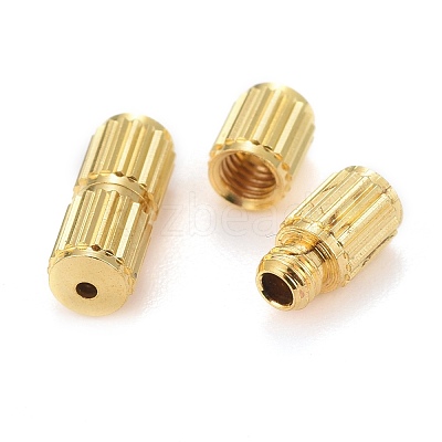 Brass Screw Clasps KK-E368-G-1