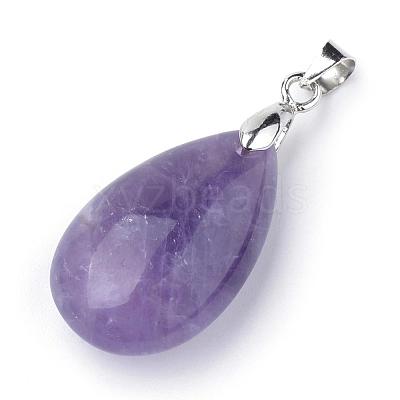 Natural Amethyst Pendants G-S243-20-1
