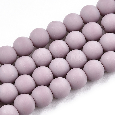 Opaque Glass Beads Strands GLAA-T032-P6mm-MD07-1