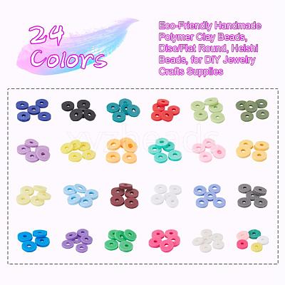 4224Pcs 24 Colors Handmade Polymer Clay Beads CLAY-YW0001-16-1