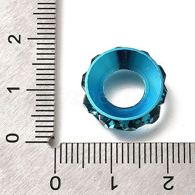 Brass Rhinestone Spacer Beads KK-M313-44D-1