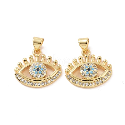 Brass Micro Pave Cubic Zirconia Pendants ZIRC-P106-42G-1