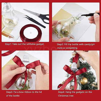 Creative Plastic Light Bulb Shaped Bottle AJEW-NB0001-72-1