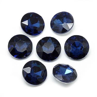 Pointed Back Glass Rhinestone Cabochons RGLA-T029-8mm-14-1