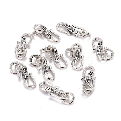 Tibetan Style Alloy Hook and S-Hook Clasps TIBE-I025-13AS-1