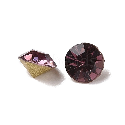 Back Plated Grade A Diamond Glass Pointed Rhinestone LS-RGLA-SS12-015-1