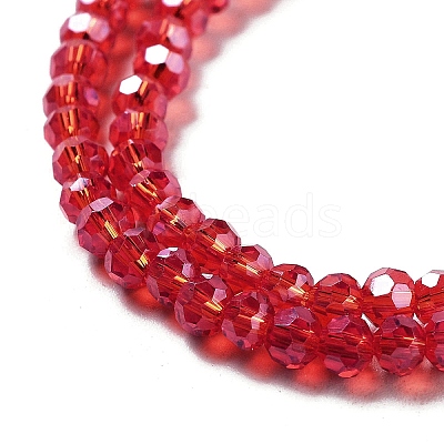 Electroplate Transparent Glass Beads Strands EGLA-A035-T3mm-A01-1
