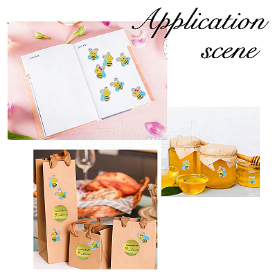 3 Rolls Paper Self-adhesive Stickers Roll STIC-FH0001-34-1
