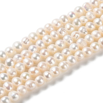 Natural Cultured Freshwater Pearl Beads Strands PEAR-E018-55-1