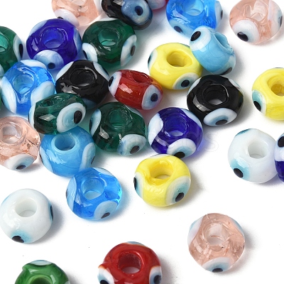 30Pcs Handmade Evil Eye Lampwork Beads LAMP-FS0001-24-1