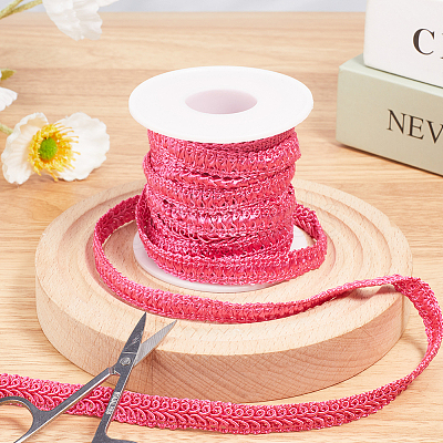 10Yards Polyester Lace Trim Ribbon OCOR-GF0004-83D-1