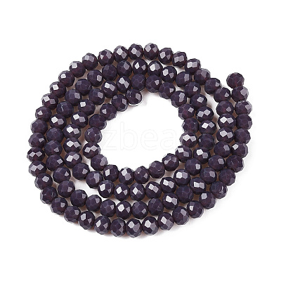 Opaque Solid Color Imitation Jade Glass Beads Strands EGLA-A044-P4mm-D11-1