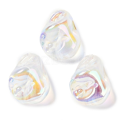 UV Plating Transprent Acrylic Beads OACR-S145-14-1