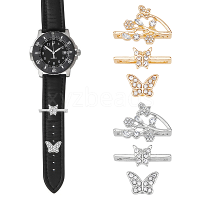 2 Sets 2 Colors Alloy Watch Band Clasps FIND-FH0009-39-1