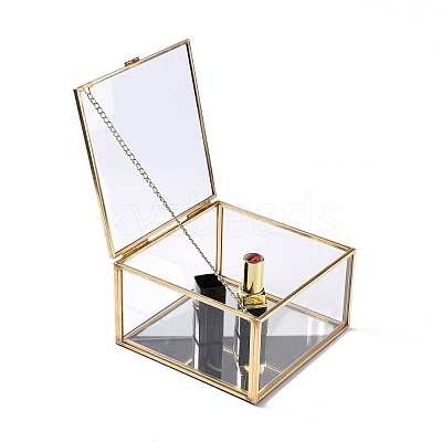Square Transparent Glass Jewellery Chest CON-I010-02G-1