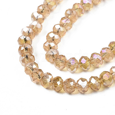 Electroplate Glass Beads Strands EGLA-A034-T1mm-B23-1
