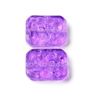 Transparent Spray Painted Glass Beads GLAA-I050-08F-1