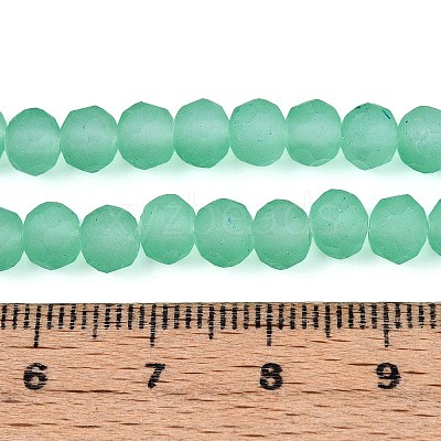 Baking Paint Frosted Glass Beads Strands X-FGLA-N003-6mm-03-1