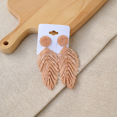Acrylic Dangle Stud Earrings WG85C5B-04-1