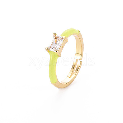 Brass Enamel Cuff Rings RJEW-T016-23F-NF-1