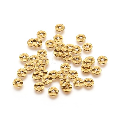Tibetan Style Wavy Spacer Beads TIBEB-A101871-AG-LF-1