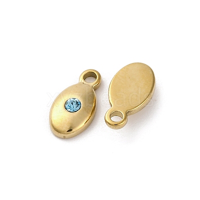 Real 14K Gold Plated 304 Stainless Steel Charms STAS-R005-09G-01-1